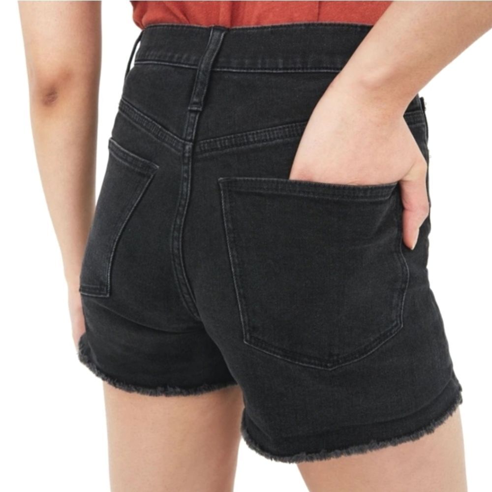 Madewell Lunar High Rise Washed Black Denim Shorts C1732 Size 26